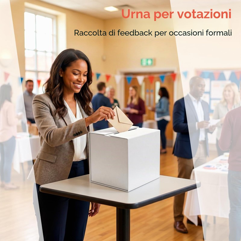 HYZYWON Scatola per votazioni, scatola per raccolta schede, urna per