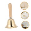 Gatuida 2pcs Solid Brass Hand Bell with Wooden Handle Loud