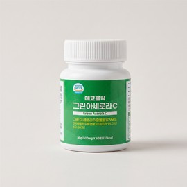 Ecoholic Green Acerola C 500mg 60 tablets 1 pc / 에코홀릭 그린 아세로라C 500mg 60정 1개 1개