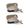 EYE ZOOM 2 Pairs Compact Rectangular Metal Folding Reading Glasses