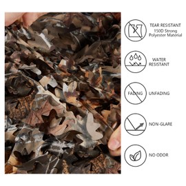 BASSDASH Camo Netting Camouflage Mesh Water Resistant for Hunting Blind Party