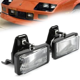 Kojem Fog Light Lamp Compatible with 1985-1992 Camaro Coupe IROC-Z Z28 Pair L&R w/Bracket Replacement for HT5974579 HT5974580
