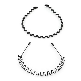 UTSLIVE 2PCS Metal Hair Bands Unisex Wavy HairHoop