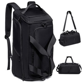 Gym bag for Men Women, 40L Travel Duffel Bag for Weekender Overnight with Shoes Compartment and Adjustable Strap, 3 Way Heavy Duty Duffel Waterproof Tear Resistant Bags Backpack for Travel and Camping