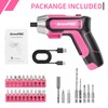 GRENPRO 4V Electric Screwdriver Rechargeable 29pcs, Cordless Screwdriver, USB Small