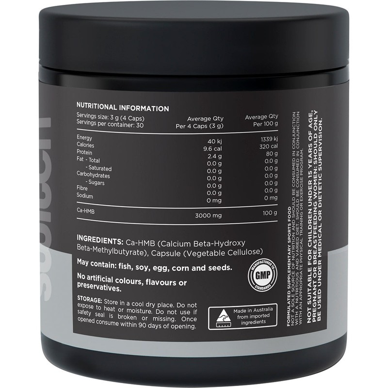 SWITCH NUTRITION HMB Ca-Beta-Hydroxy Beta-Methylbutryate 120 Caps