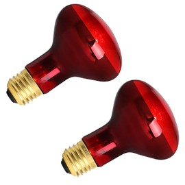 AOMRYOM 75W Infrared Basking Spot Heat Lamp Bulb Red Light Heat Bulbs for Pet Lizards Bearded Dragons Chameleons Snakes Reptiles & Amphibians - 2 Pack