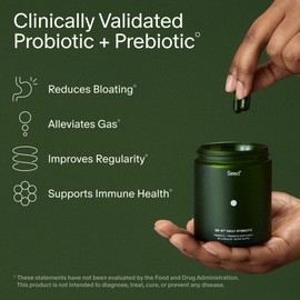 Seed DS-01 Daily Synbiotic - Prebiotic and Probiotic for Women & Men - Digestive Health, Gut Health, Immune Support, Bloating & Constipation Relief - Vegan & Shelf-Stable - 30-Day Starter (60ct)