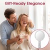 Rhinestone Hand Held Mirror with Handle Round Glitter Lash Mirror