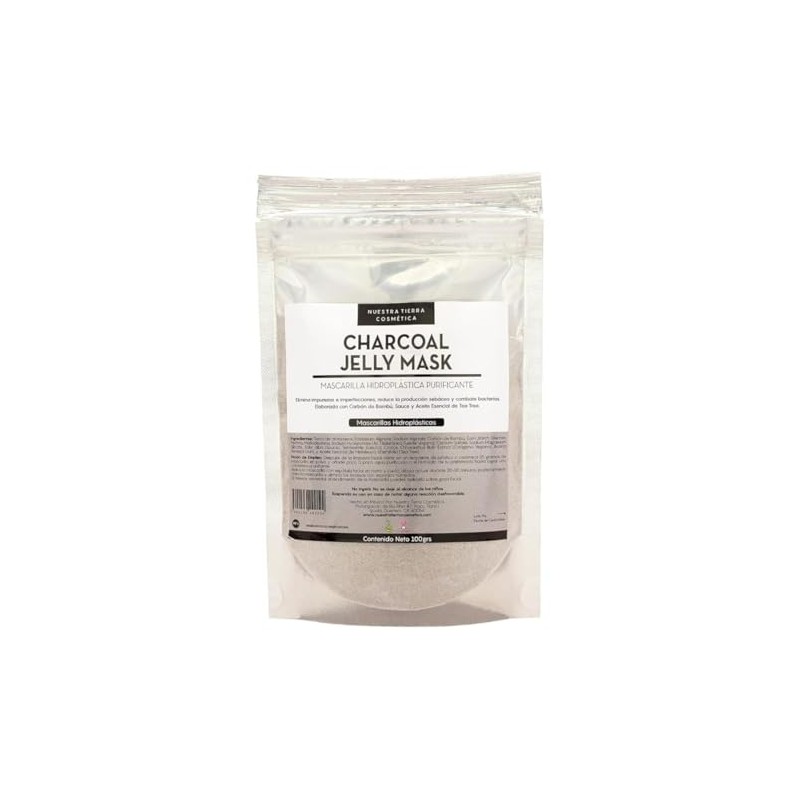 Charcoal Mascarilla Hidro-Plastica Purificante con Carbon Activado, Sauce y Tea