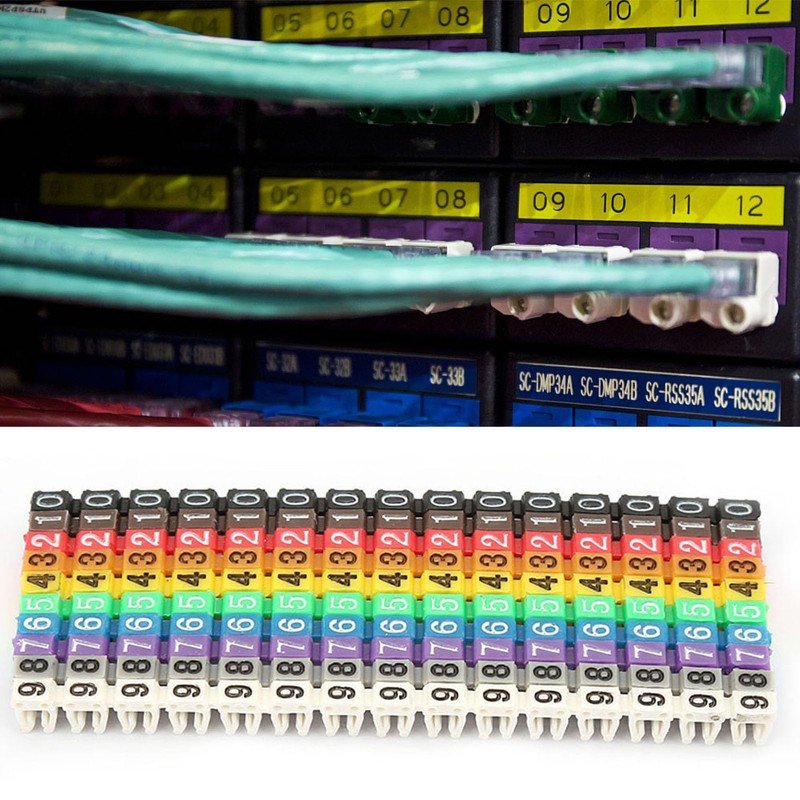 Wire Number Label Tube Kit, Cable Marker Set, 150 Pieces,