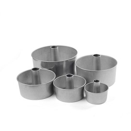 Tiger Crown 1270 Silver Cake Mold, 9.1 x 4.7 inches (230 x 120 mm), Chiffon Cake Mold, 9.1 inches (23 cm), Steel, Aluminum Plated, Removable Bottom