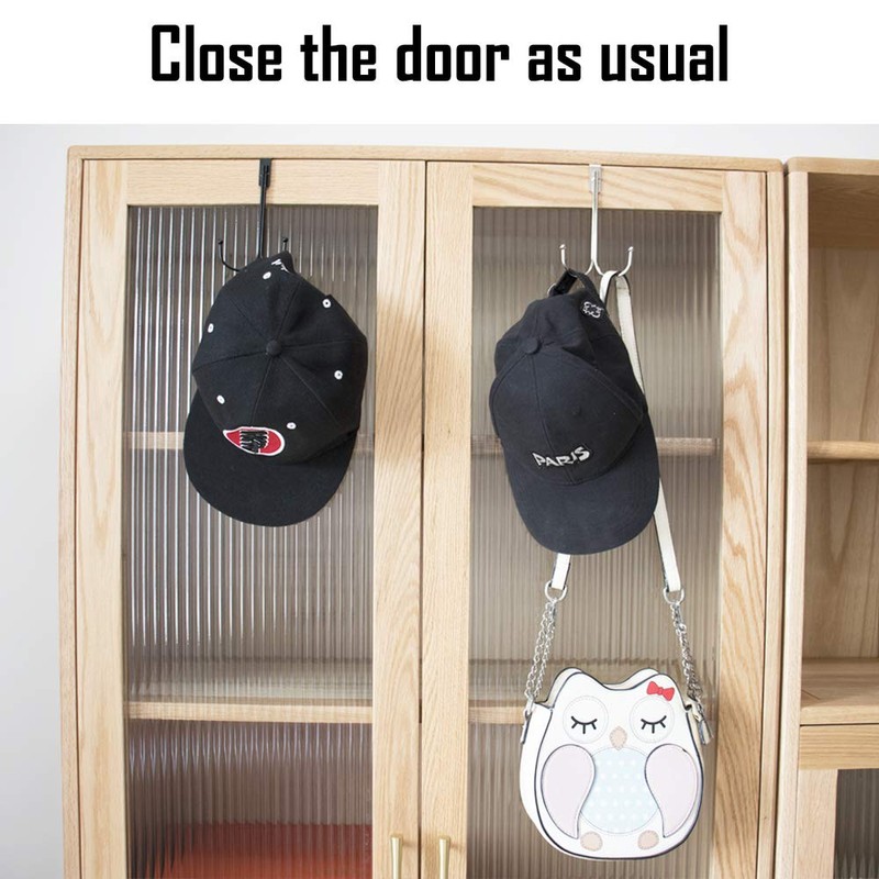 SayHi2U Over-The-Door Double Hanger Hook, Durable Metal Organizer for Hanging