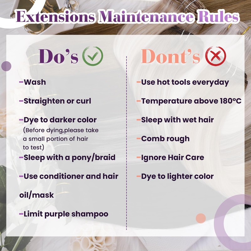 LaaVoo Clip-In Real Hair Extensions, 45 cm, Ash Blonde, Highlight