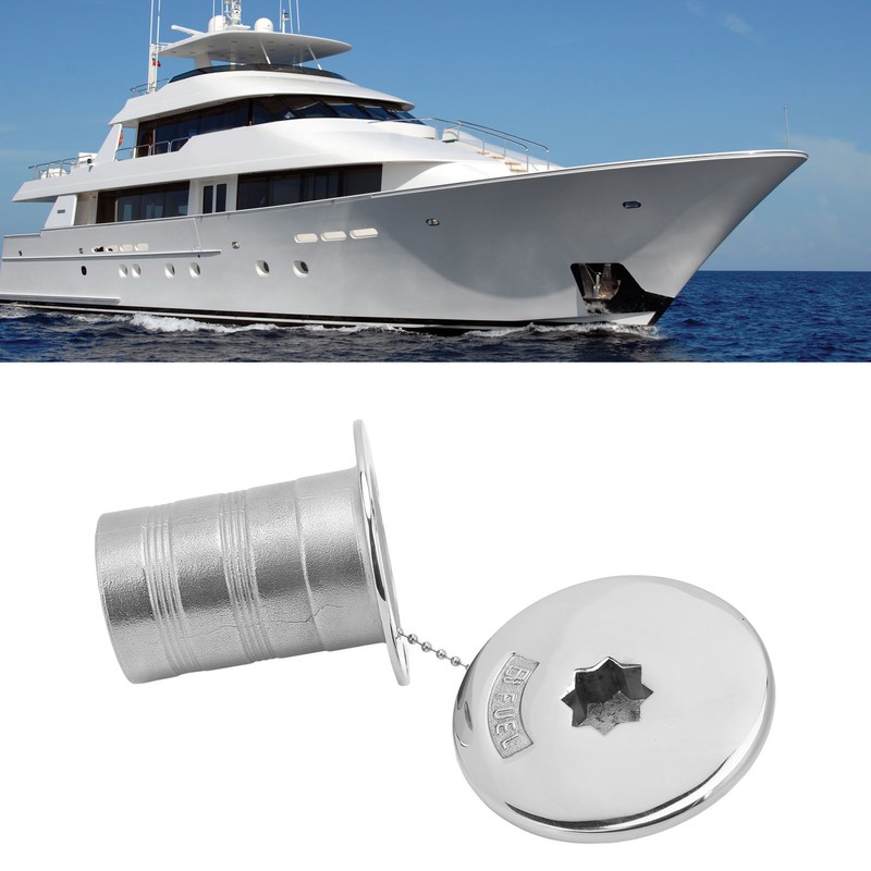 Boat Deck Diesel Fuel Filler with Cover Mirror Polished 316