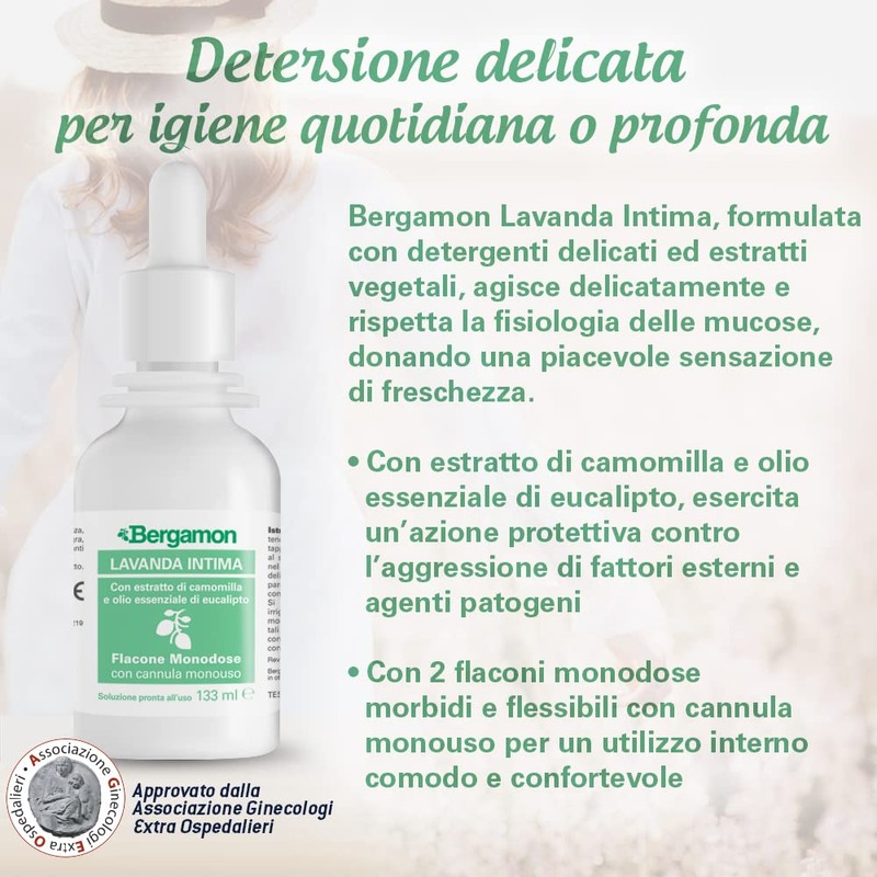 Bergamon Intimo Lavanda, Confezione da 2 Flaconi (2 x 133