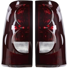 Boine Tail Light Compatible With 2003-2006 Chevy Silverado 1500 2500 3500 GMC Sierra 1500 2500 Driver and Passenger Side Rear Light Brake Lamps (OE Red Smoke Lens)