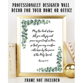 Book of Romans 8-15 Bible Wall Decor, Book Bible Christian Quote Decor, Bible Verse Wall Print, Bible Quote 11 x 14 Wall Print, Inspirational Poster for Family & Friends, Birthday Gift for Women