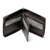 Mens Zip Around Genuine Leather Wallet RFID Blocking Black Brown