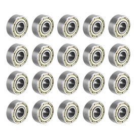 sourcing map Pack of 20 Deep Groove Ball Bearings 694Z Double Shield 4 mm x 11 mm x 4 mm Carbon Steel DE de