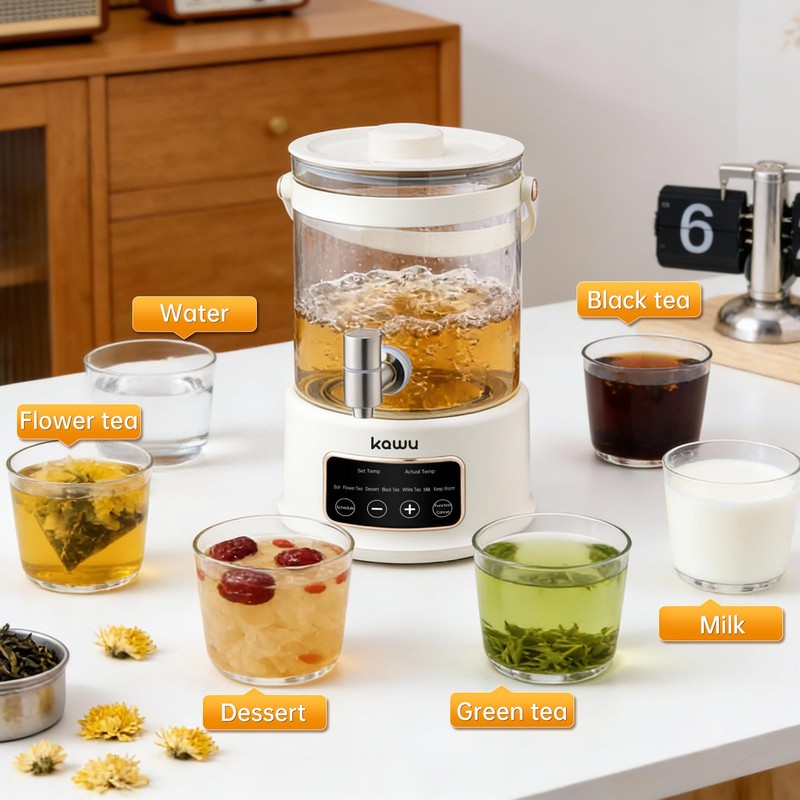 Kawu Electric Kettle, 2.5L Health Pot with Temperature Control, 7-in-1