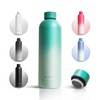 K-VIBE Stainless Steel Drinking Bottle 750 ml, Vacuum Insulated (Green Gradient)