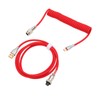 Mechanical Keyboard Cable Double Sleeve Custom Coiled with Detachable Metal