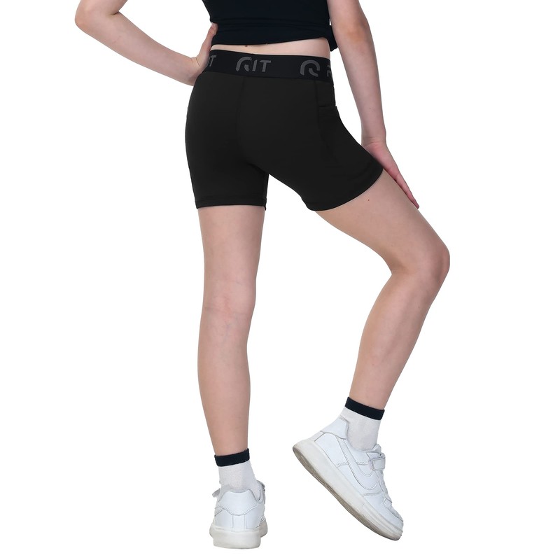 Runhit 4" Girls Volleyball Shorts Spandex Dance Shorts for Girls