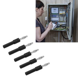 4mm Banana Plug Adapter, Easy to Use 4mm to 2mm Conversion Banana Plug for Inverters for Computer Game Consoles Black