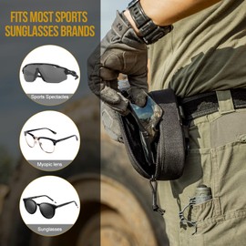 OneTigris Tactical Glasses Case, Molle Glasses Bag, Waterproof Glasses Box for Men and Women, Cycling Glasses, Sports Glasses, Protective Glasses, Sunglasses