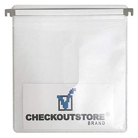 CheckOutStore (100) CD Double-Sided Refill Plastic Hanging Sleeve (White)
