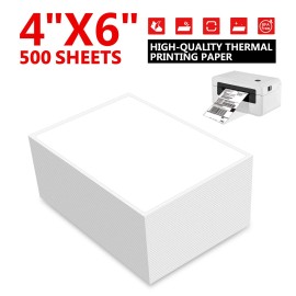 Aaiwa 1000PCS Fanfold Direct Thermal Shipping Labels 4x6 for Zebra Rollo Printers