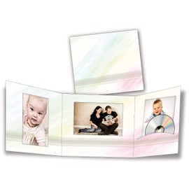 Pack of 1-100 pieces. Leporello Portrait Folder for 13 x 18 Photos and CD Photo Folder in 10 Designs for Studio, Nursery, School