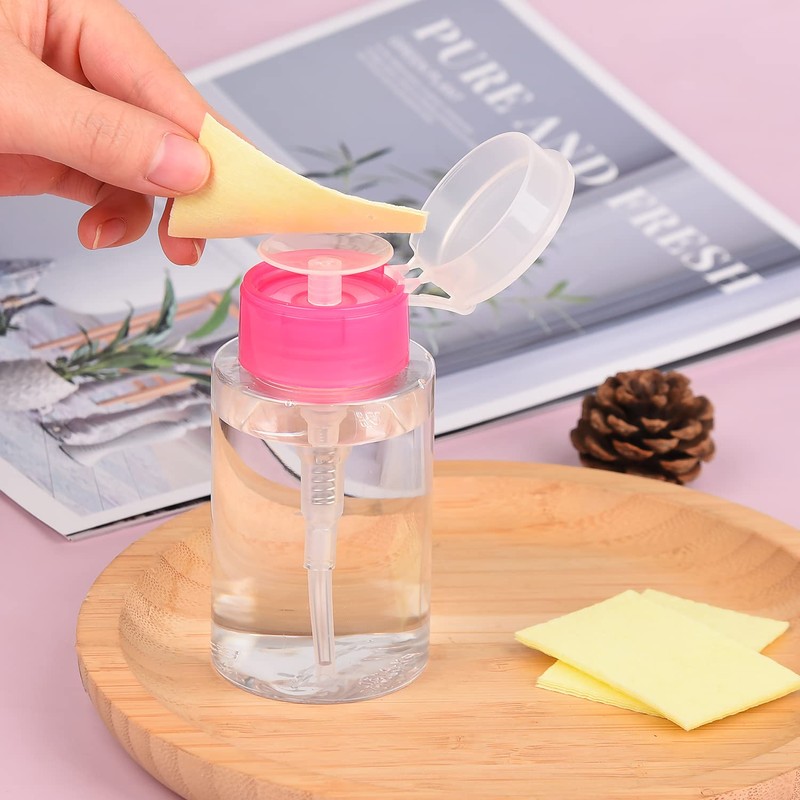 MFUOE 2pcs 150ml Nail Polish Remover Pump Dispenser Empty Bottle