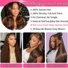 WUANYO Chocolate Brown Lace Front Wig Human Hair For Women