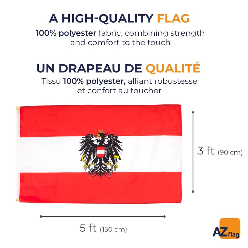 Austria with Eagle Flag 3' x 5' - Austrian Coat