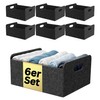 Bada Bing Set of 6 Sturdy Felt Baskets in Anthracite