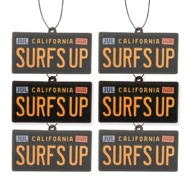Surfs Up California Car Air Freshener 6 Pack Scented with Essential Oils (6 Pack)