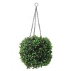 Solar LED Rattan Ball Lights Hanging Simulation Plastic Green Leaves