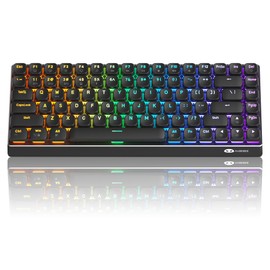 Camiysn Wireless RGB Mechanical Keyboard Moon84 Triple Mode 2.4GHz/BT/USB-C Wired Office Black Keyboard for Computer/Desktop/PC/Laptop/Surface/Smart TV and Windows 10/8/7（Brown Switches）
