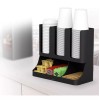 Minred Organizador Para Vasos Tapas Cafe Agitadores Azúcar Negro