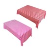 1 x pink and white checked tablecloth, 1 x pink