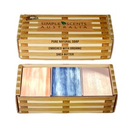 Simple Scents Australia Assorted 6 PCS Natural Soap Bars, Assorted Sweet Blossoms, 3.5oz Each Moisturizing French Triple Milled Soap Bars Enriched with Shea Butter, Pure Plant Oil Body Soap Bars