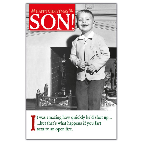 Son Christmas Card, Funny Christmas Cards Son, Xmas Card For