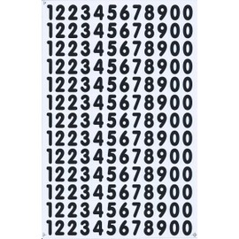 XIAXIN Waterproof PVC Number Number Sticker Sticker Set Weatherproof Waterproof Nameplate Suitcase Nameplate Locker Indoor Outdoor Use TS-530B (1, Black)