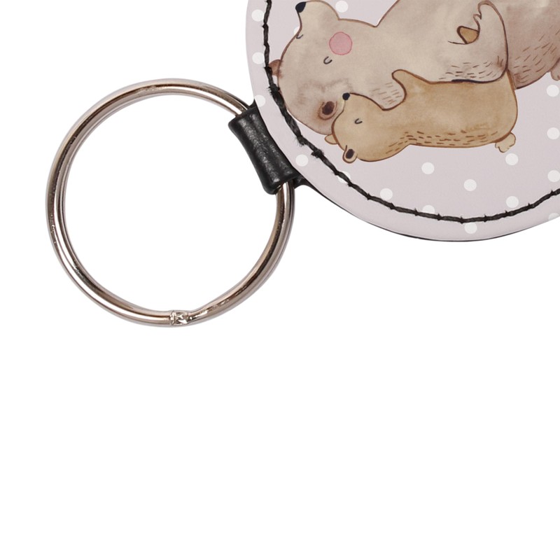 Mr. & Mrs. Panda Round Keyring Dad Bear, gray