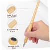 SEWACC Retro Wooden Dip Pen Set with Gothic Flat Tips