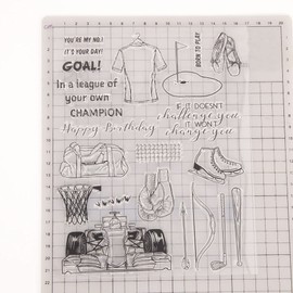 Arbuya Sellos de goma transparentes para hacer tarjetas, decoración y manualidades, álbumes de recortes, sellos de goma para manualidades