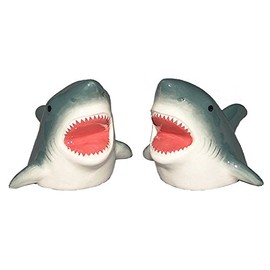Shark Bite Funny Salt and Pepper Shakers Ceramic