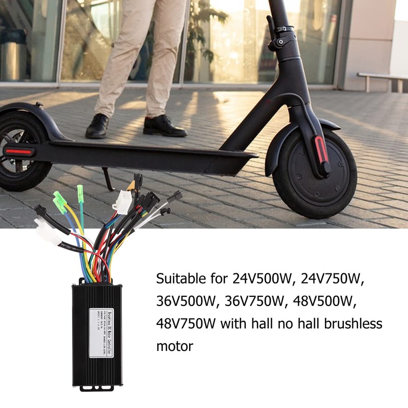 RiToEasysports Electric Bike Controller, 24V 36V 48V 500W 750W 3